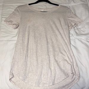 Cream Heathered Lululemon T-Shirt Crew Neck
